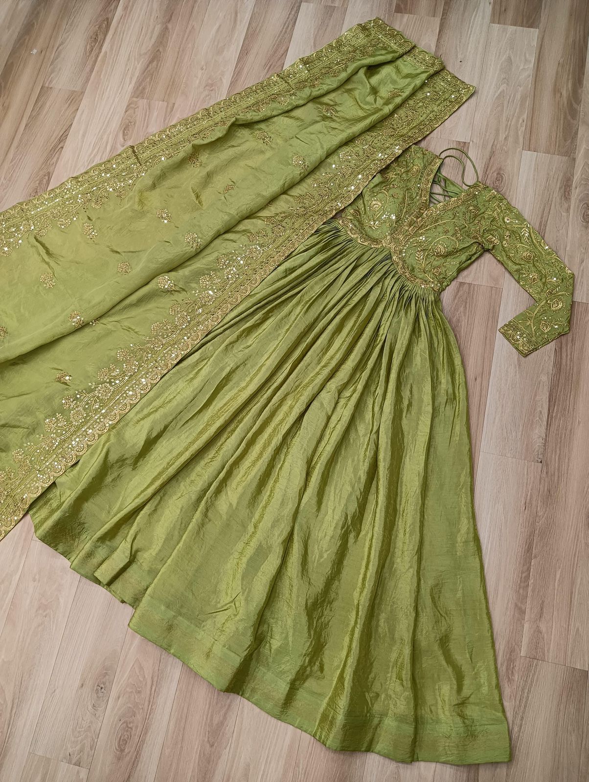 Party Wear Gown Dupatta Set