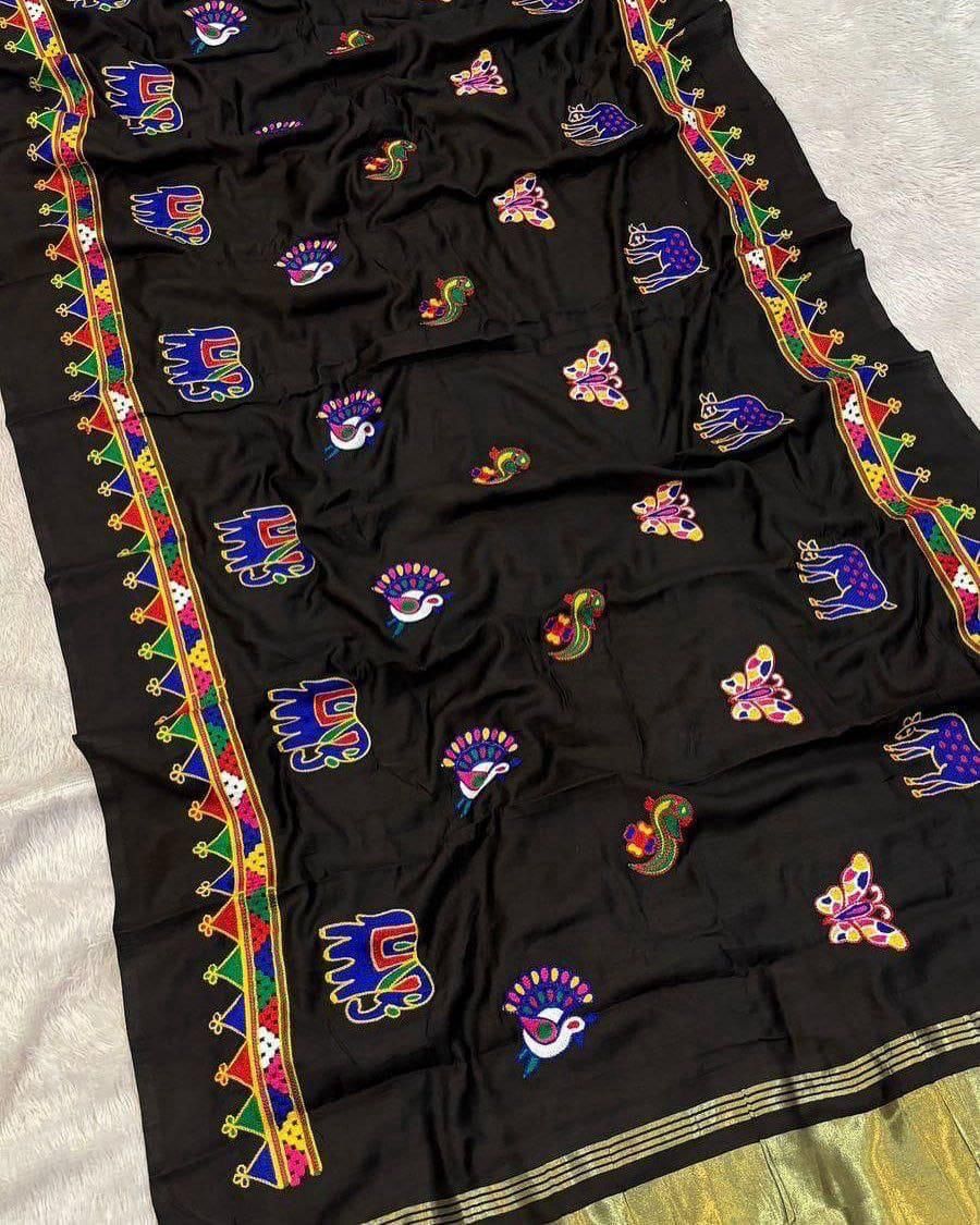 Semi Gajji Ghamti Work Dupatta