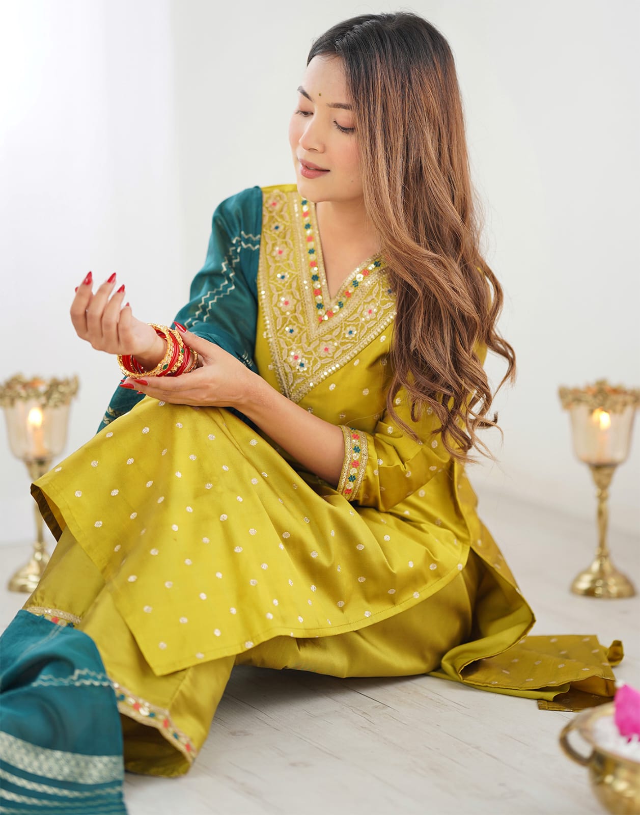 Kasturi Silk Kurta Set