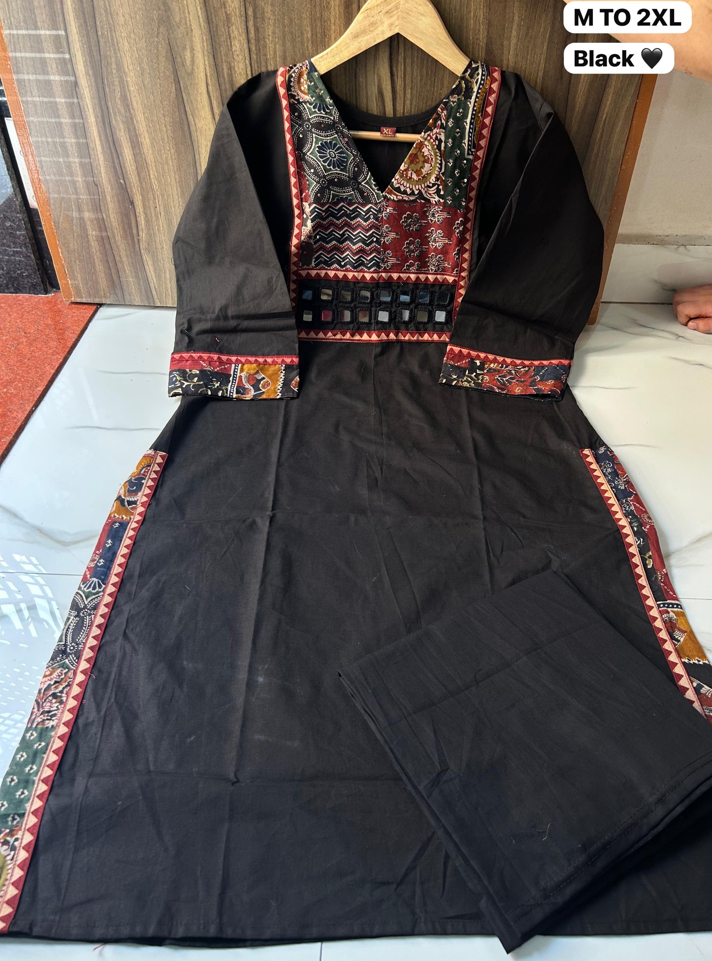 Ajrakh Patch Dhabu Cotton Co-ord Set