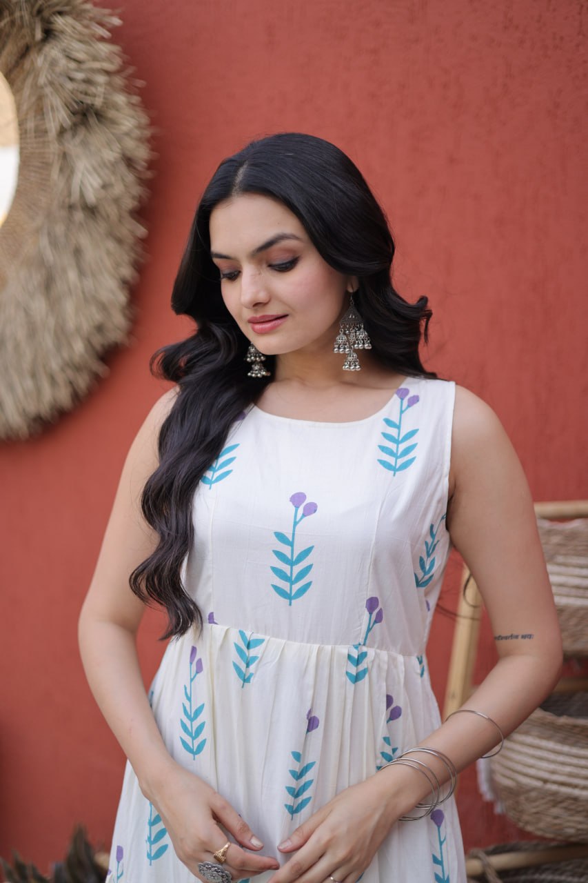 Premium Floral Cotton Printed Dress
