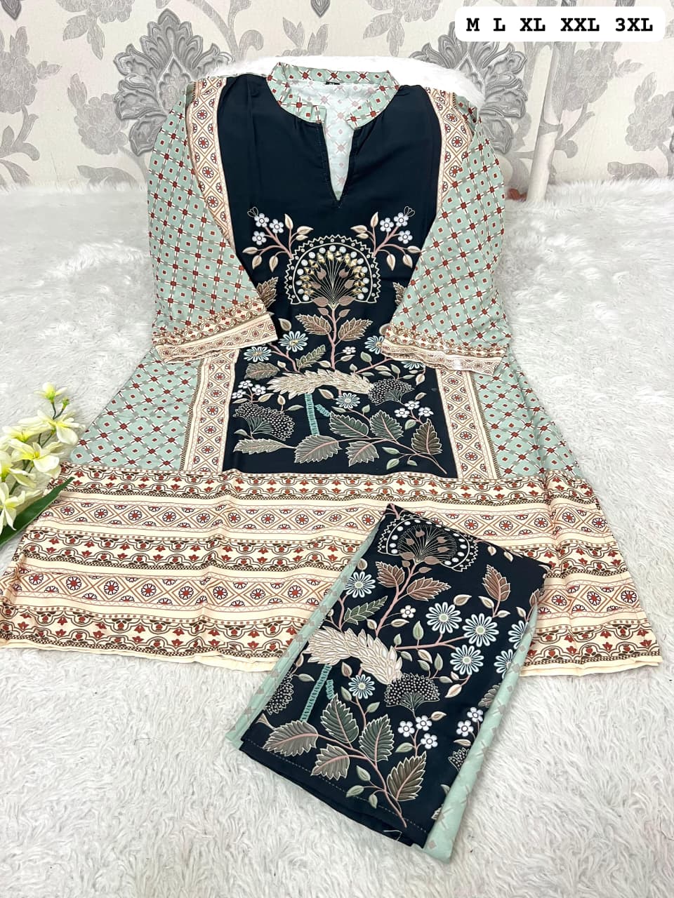 Pure Burbary Silk Co-ord Set