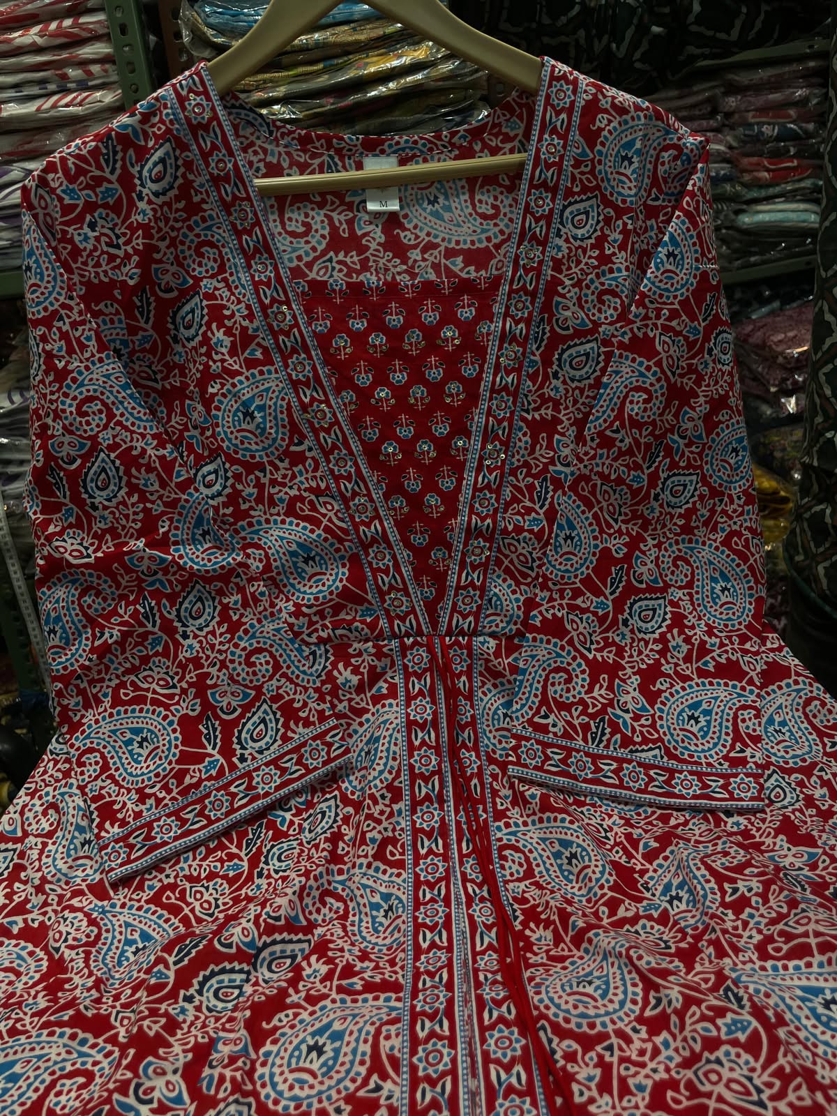 Graceful Embroidered Anarkali Cotton Kurta Set