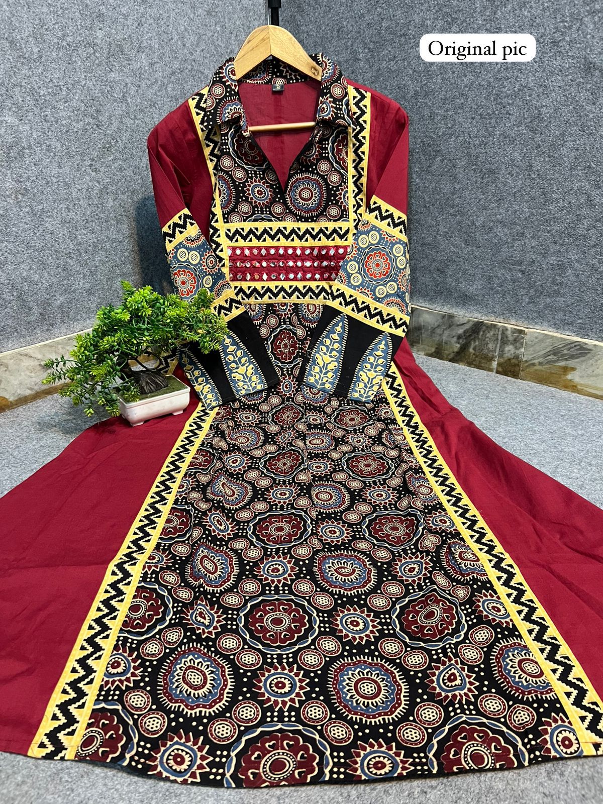 Elegant One-Piece Gown Style Cotton Kurta