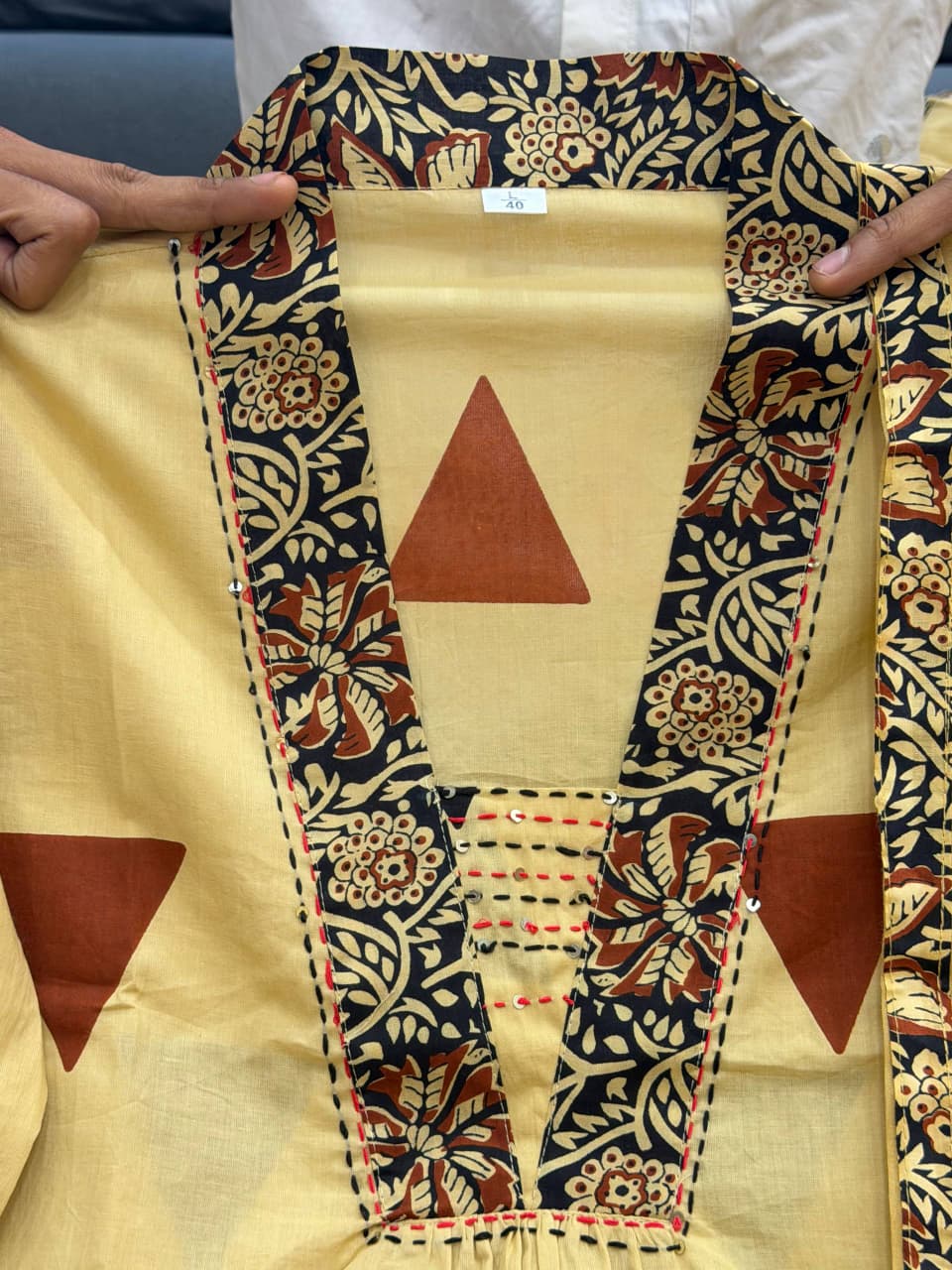 Stylish Ajrakh Print Pure Cotton Kurta Set