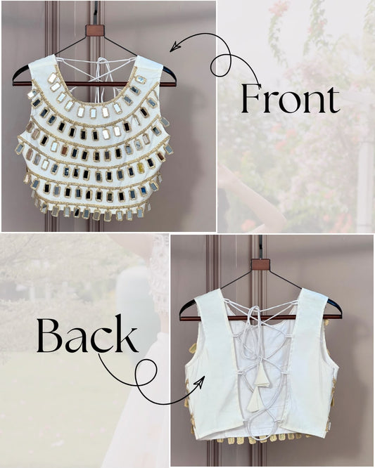 Navratri Special Designer Mirror Work Blouse