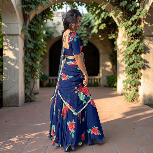 Floral Blooms Lehenga Choli Set