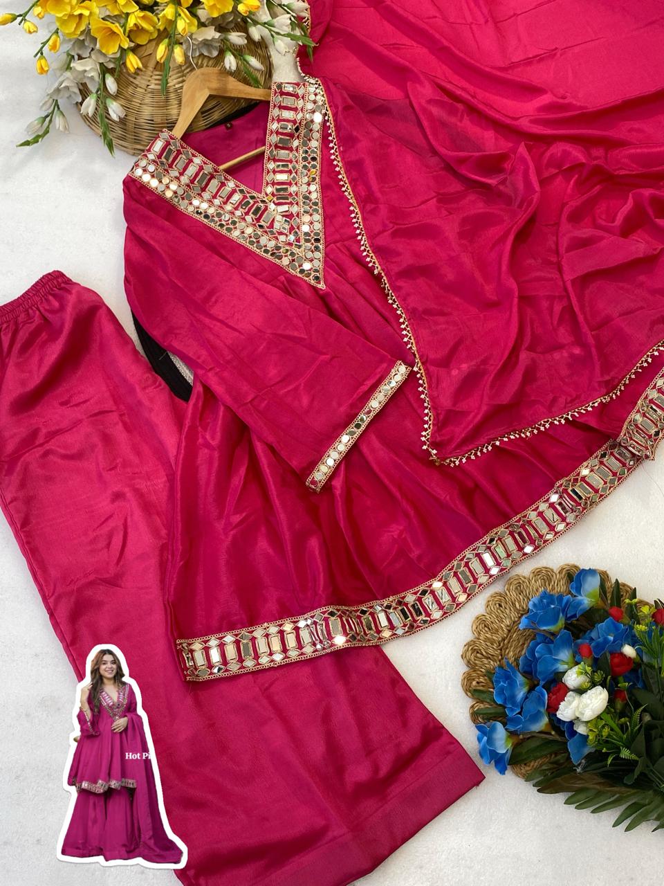 Most Trending Aliya Cut Kediya Style Plazzo Set