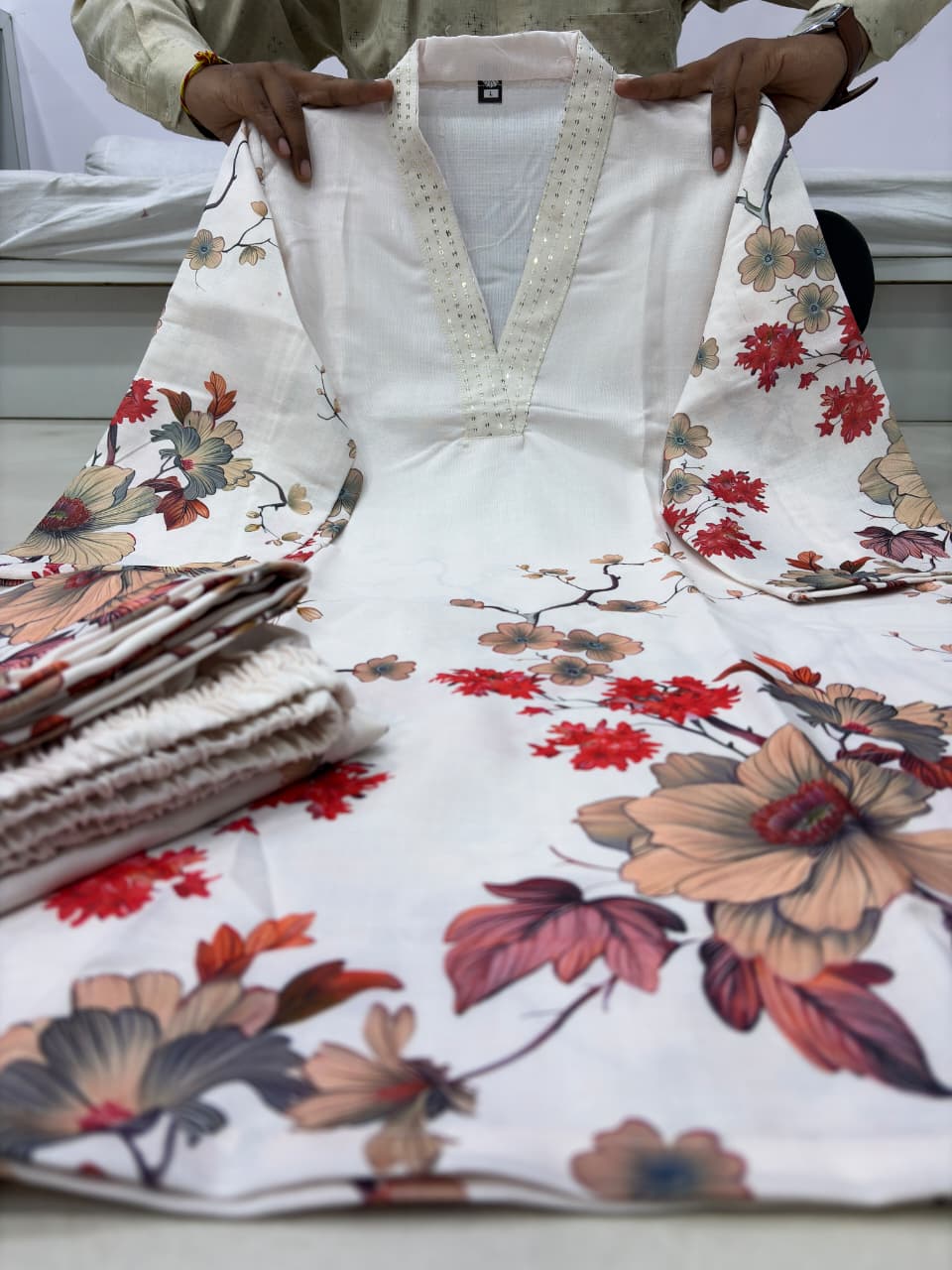 Premium Printed Linen Cotton Co-Ord Set