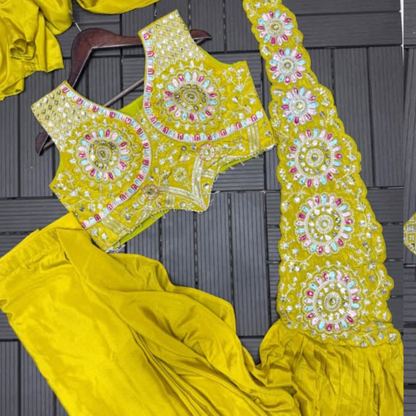 Trending Ready To Wear Yellow Saree