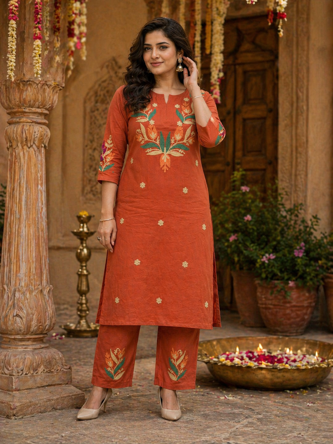 Stylish Embroidered Co-ord Set