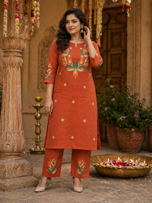 Stylish Embroidered Co-ord Set