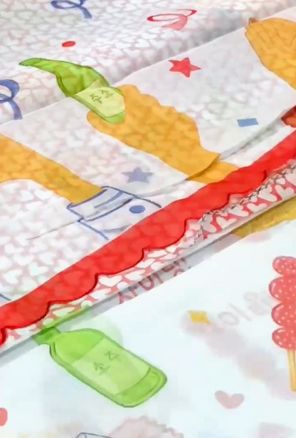 Vibrant Printed Chanderi Cotton Saree