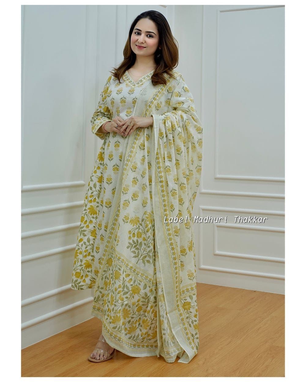 Beautiful Floral Afghani Cotton Kurta Set
