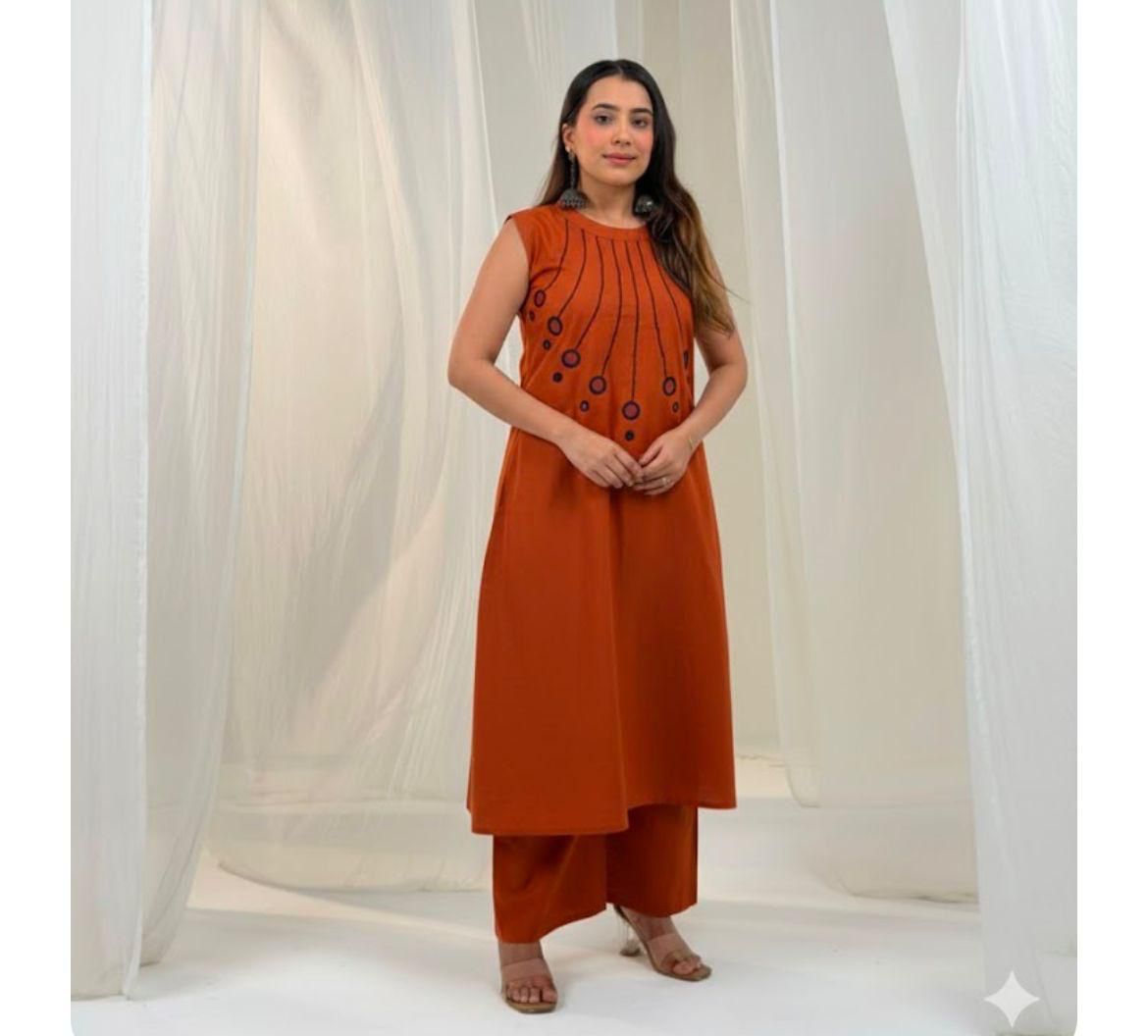Halter Neck Mirror Cotton Co-ord Set