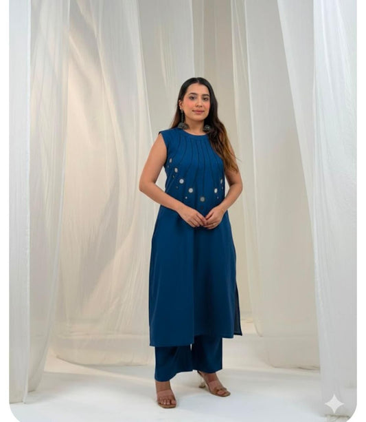 Halter Neck Mirror Cotton Co-ord Set