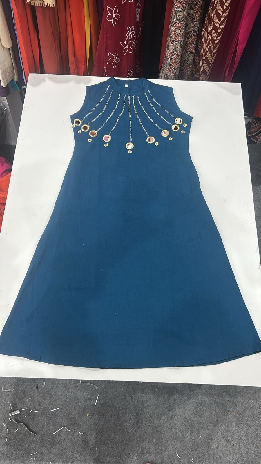 Halter Neck Mirror Cotton Co-ord Set
