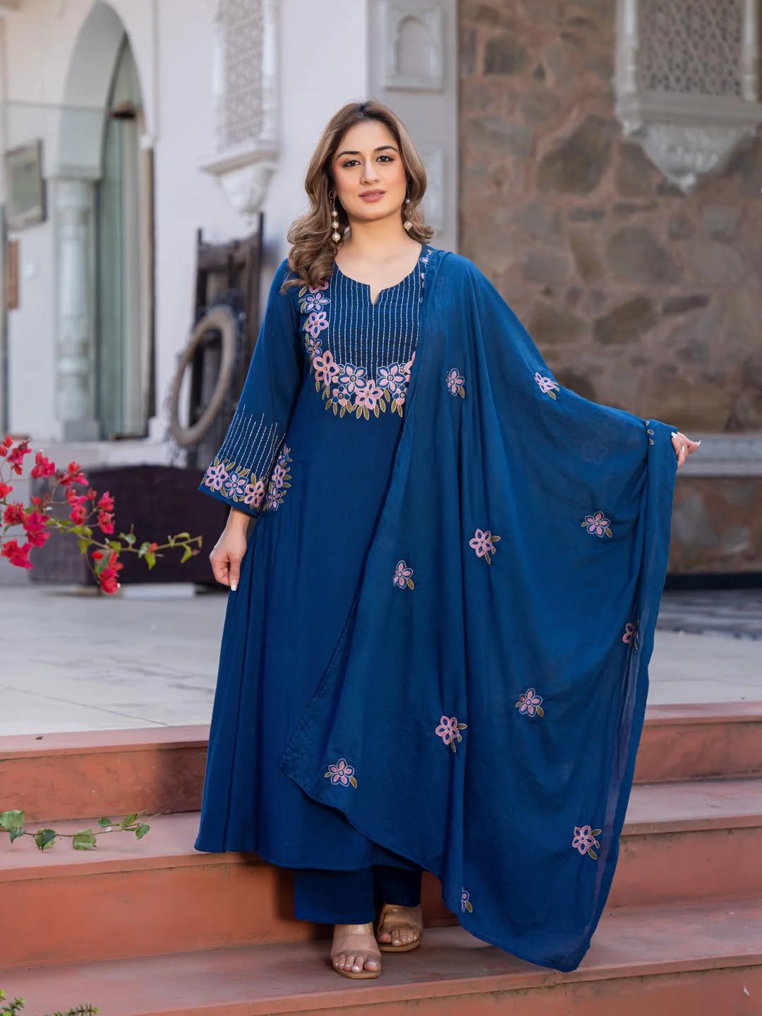 Premium Embroidered Cotton Kurta Set