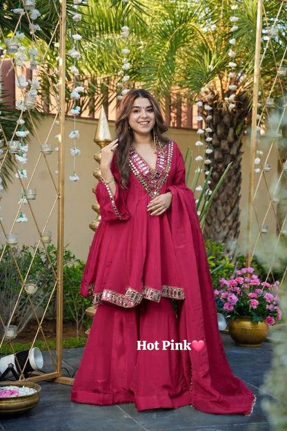Festive 3-piece Peplum Gharara Set