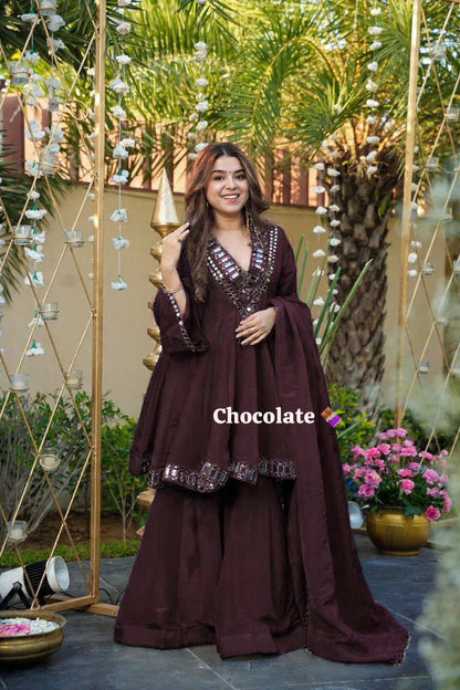 Festive 3-piece Peplum Gharara Set