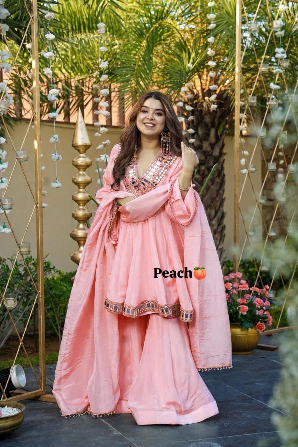 Festive 3-piece Peplum Gharara Set