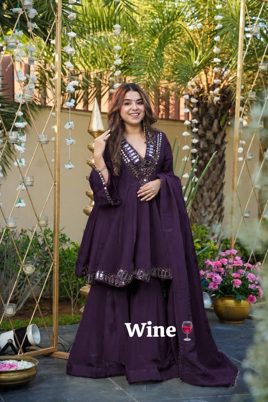 Festive 3-piece Peplum Gharara Set