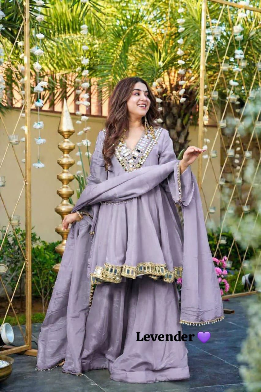 Festive 3-piece Peplum Gharara Set