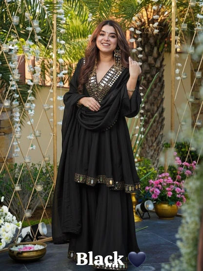 Festive 3-piece Peplum Gharara Set