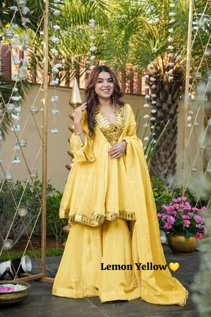 Festive 3-piece Peplum Gharara Set