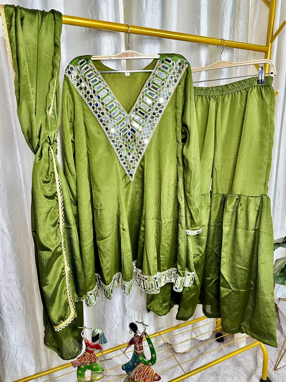 Festive 3-piece Peplum Gharara Set