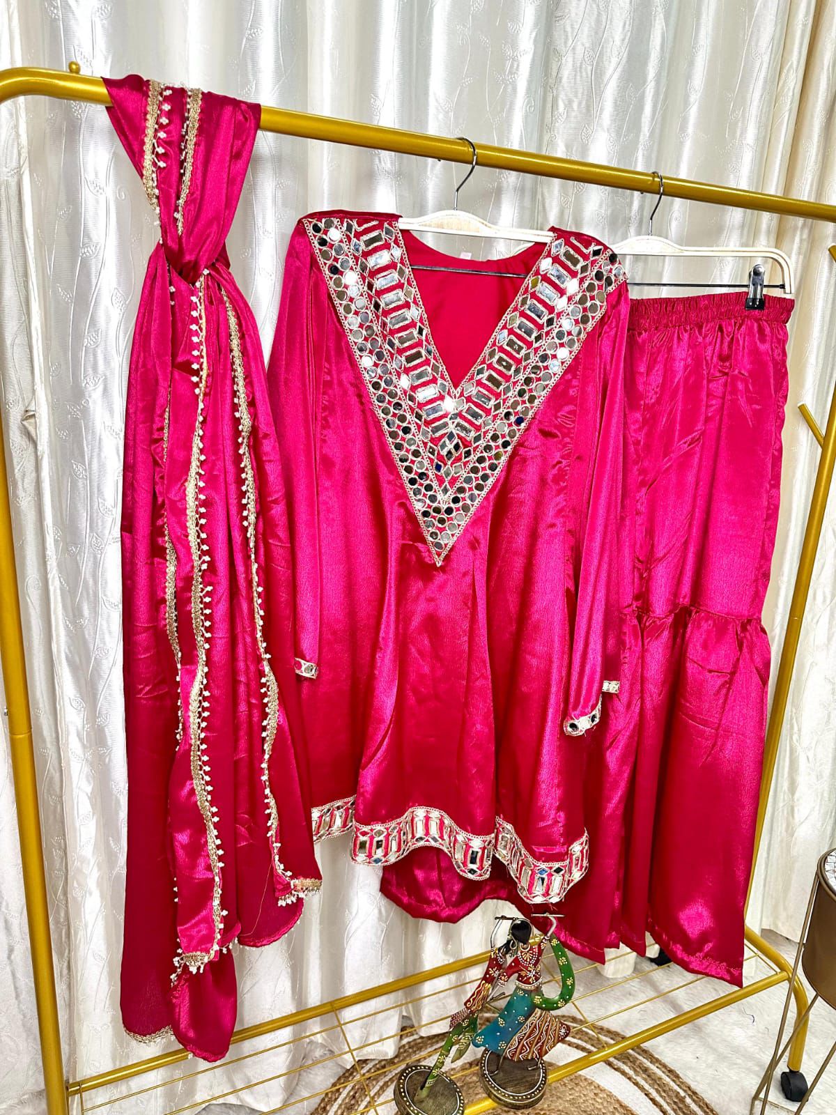 Festive 3-piece Peplum Gharara Set