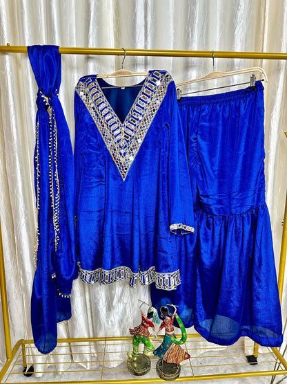 Festive 3-piece Peplum Gharara Set