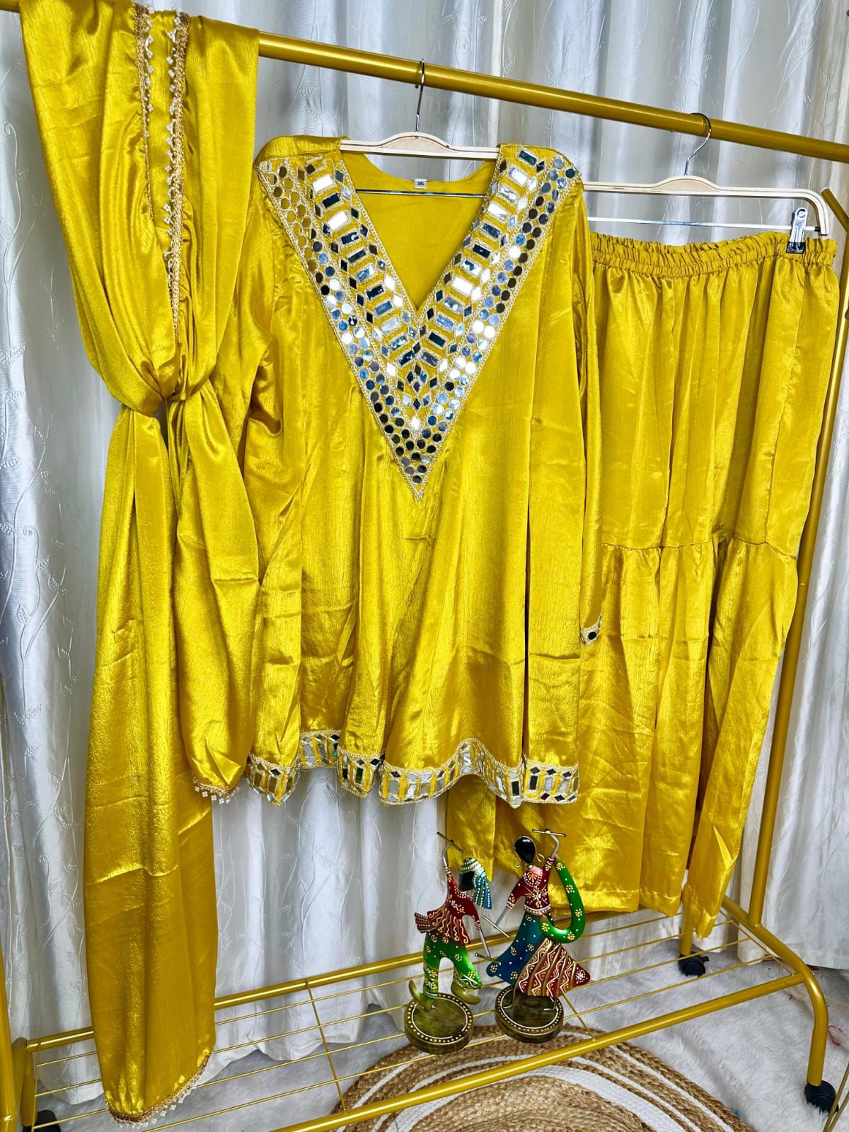 Festive 3-piece Peplum Gharara Set