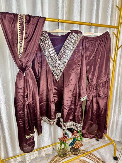 Festive 3-piece Peplum Gharara Set
