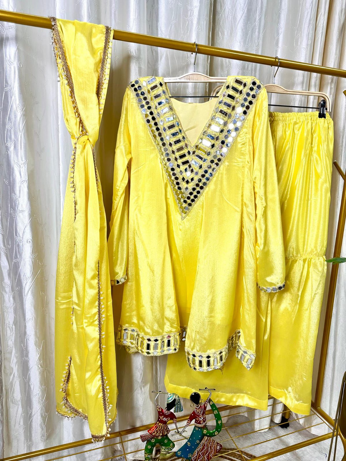 Festive 3-piece Peplum Gharara Set