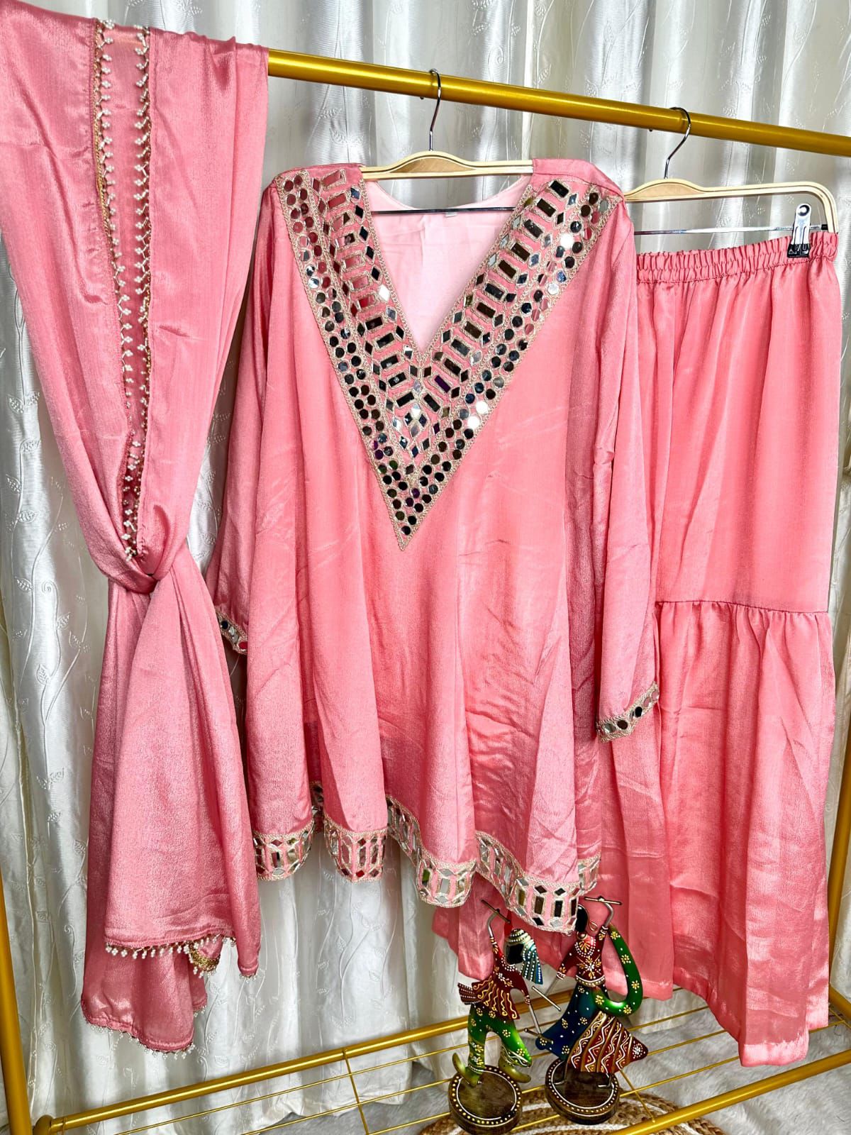 Festive 3-piece Peplum Gharara Set