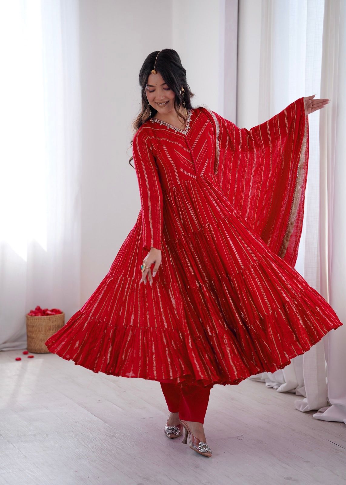 3-piece Premium Ruffle Gown Set