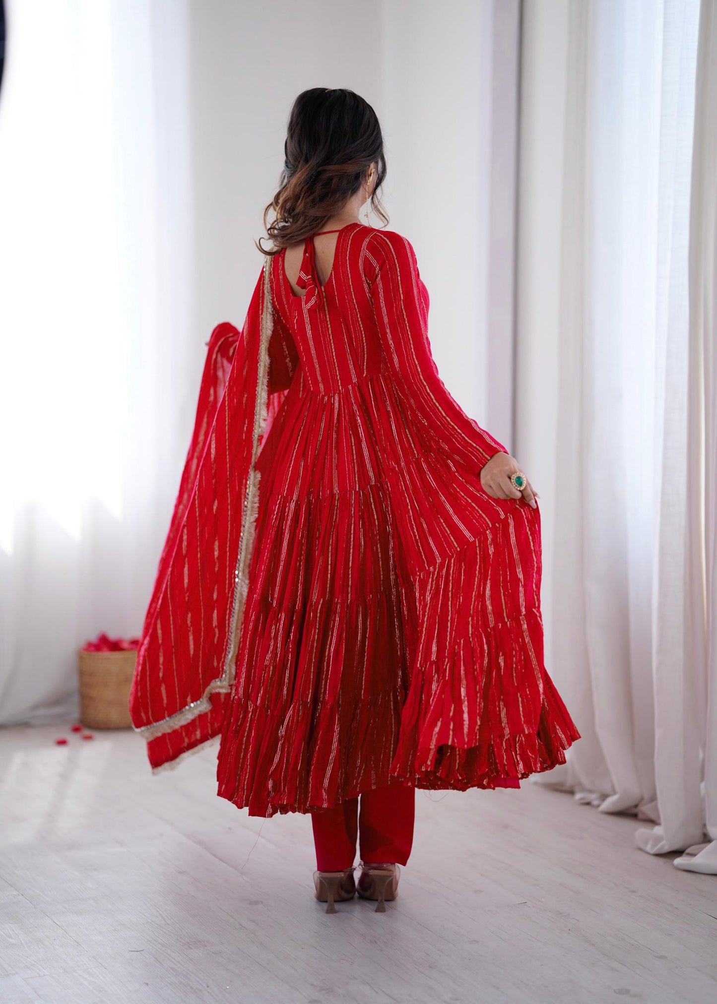3-piece Premium Ruffle Gown Set