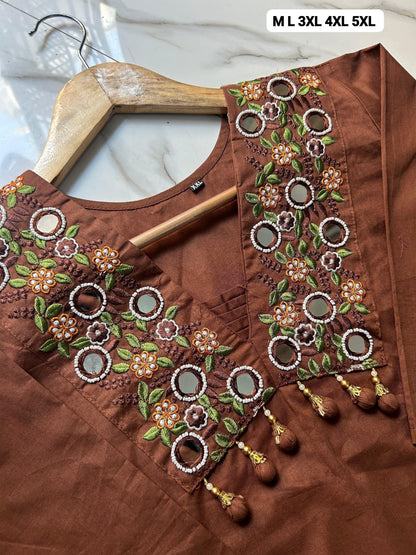Premium Dhabu Mirrored Cotton Cord Set