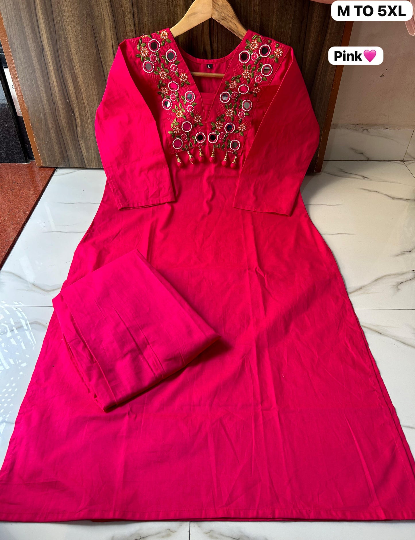Premium Dhabu Mirrored Cotton Cord Set