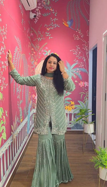 Designer Sharara Party Wear Set