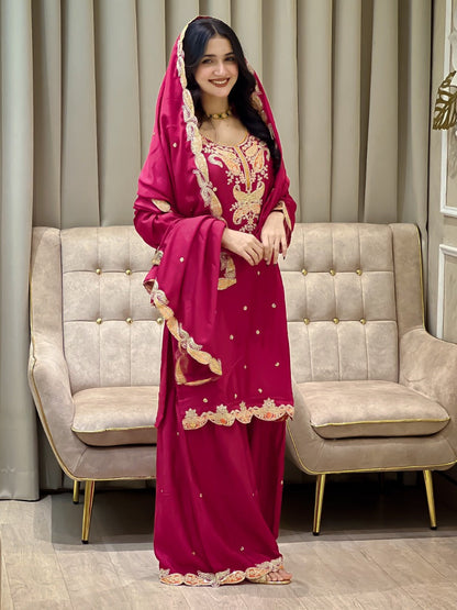 Stunning Designer 3-piece Sharara Set