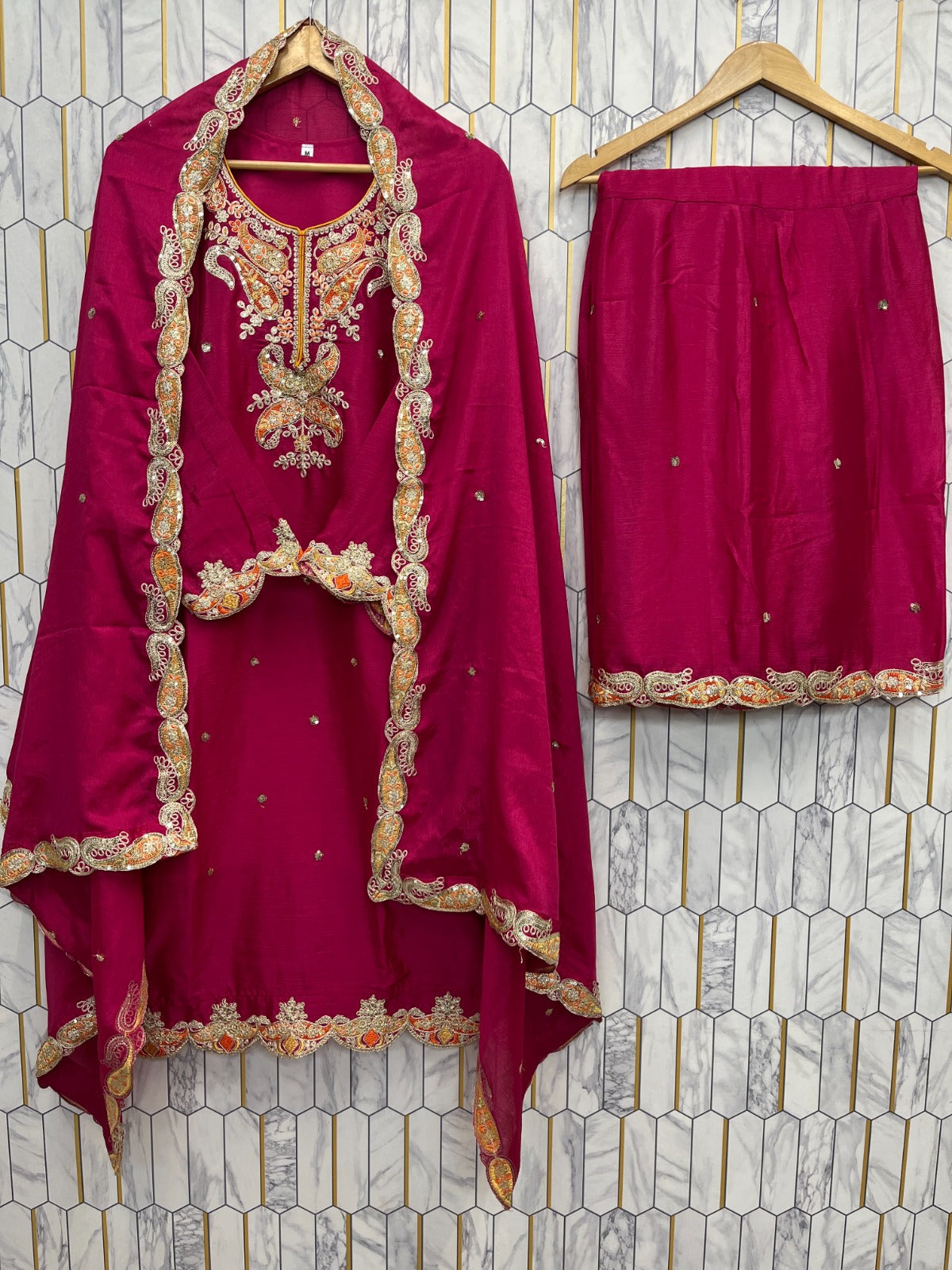 Stunning Designer 3-piece Sharara Set