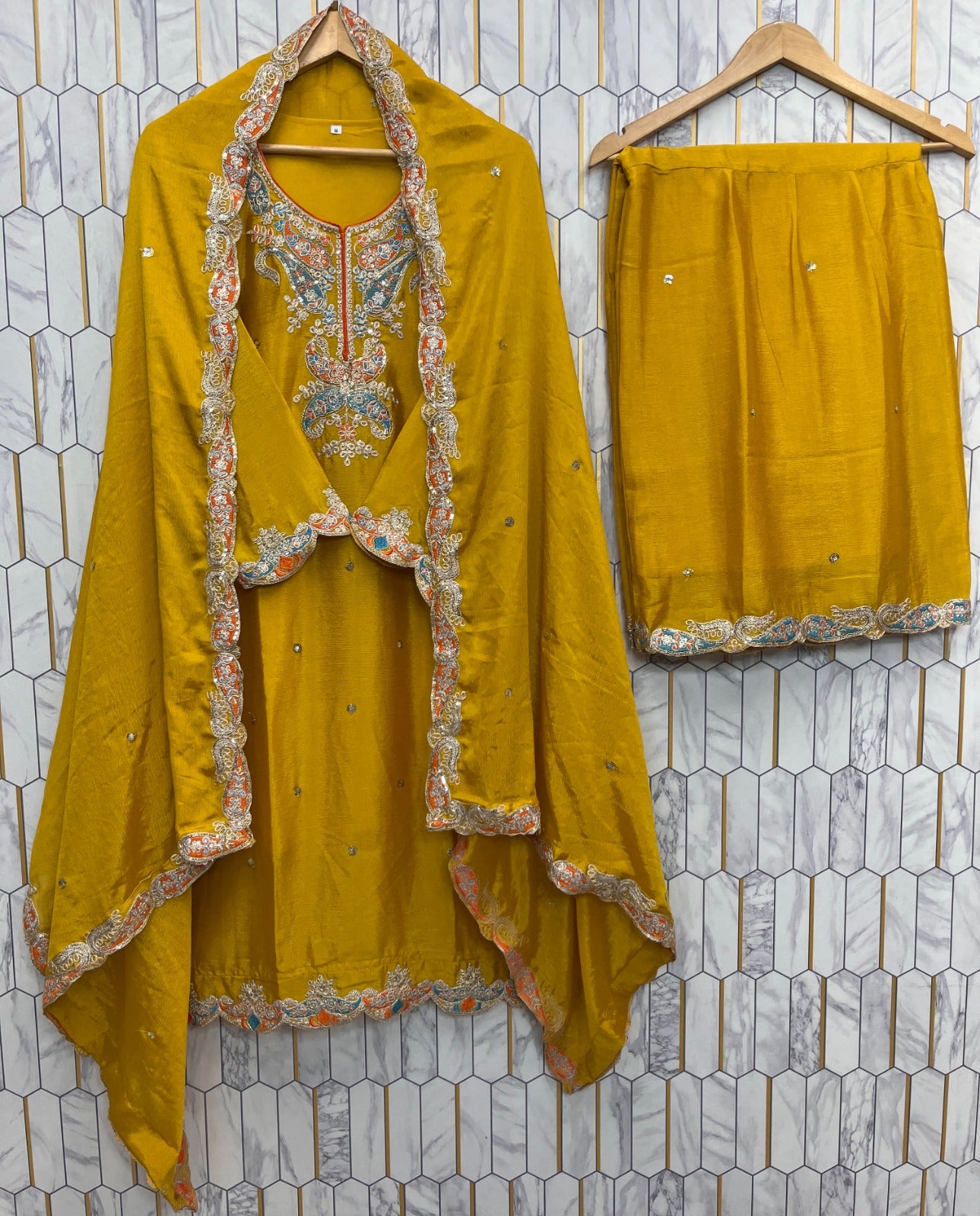 Stunning Designer 3-piece Sharara Set
