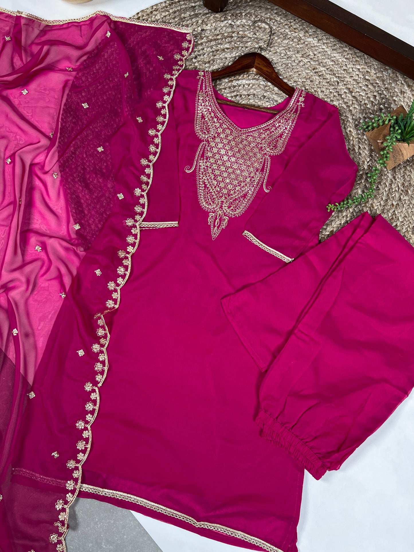 Premium 3-piece Organza Suit Set