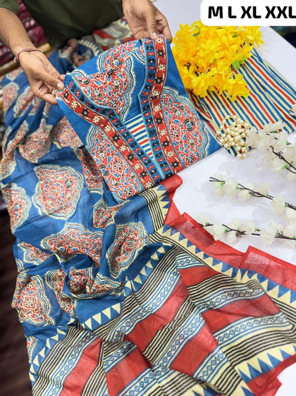 Elegant Cotton Kurta Set With Sequin Detailing