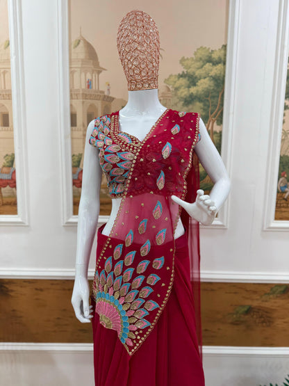 Stylish Modern Drape Saree