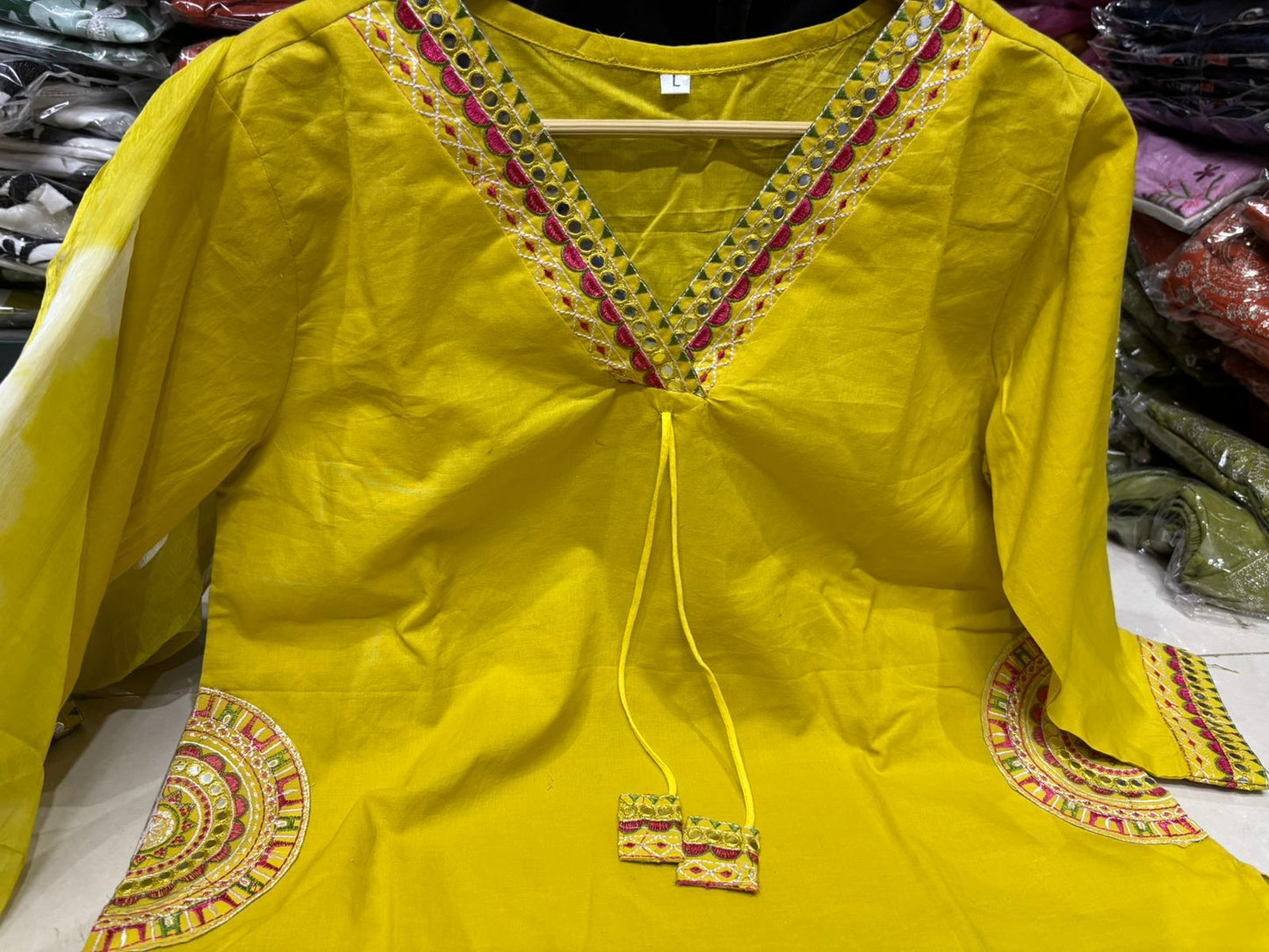 Beautiful Embroidered Cotton Kurta Set