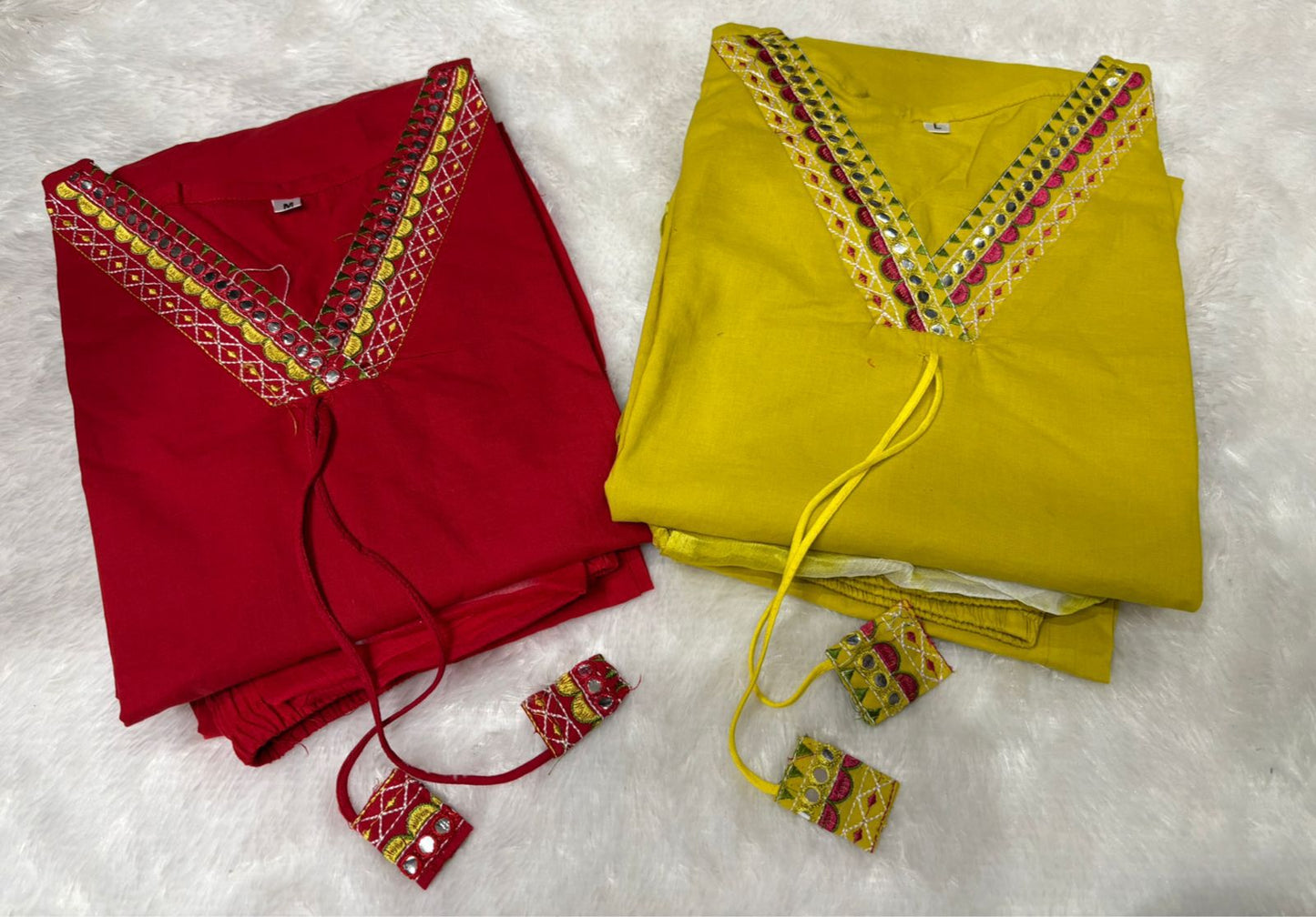 Beautiful Embroidered Cotton Kurta Set