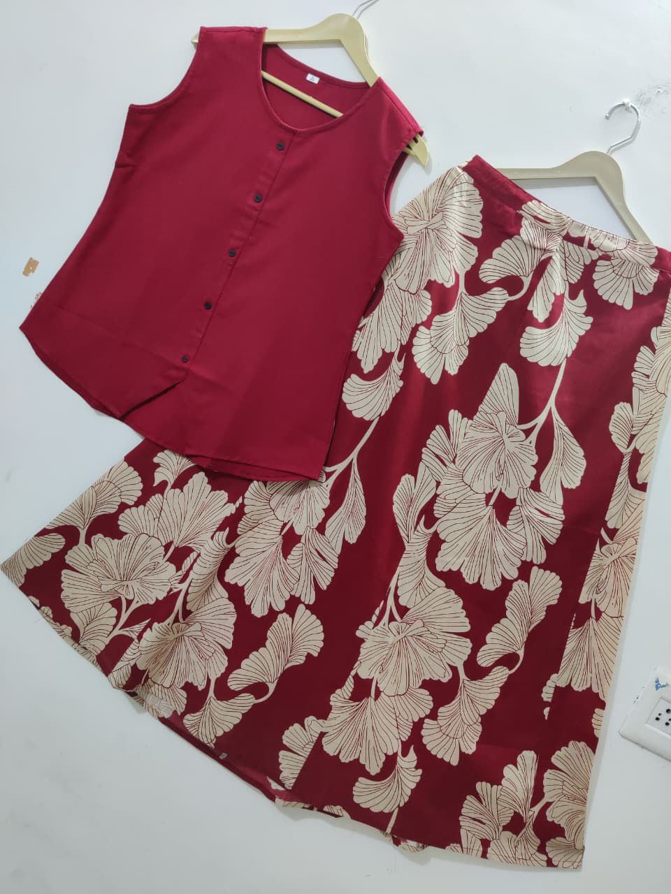 Effortless Cotton Top and Skirt Co-ord Set